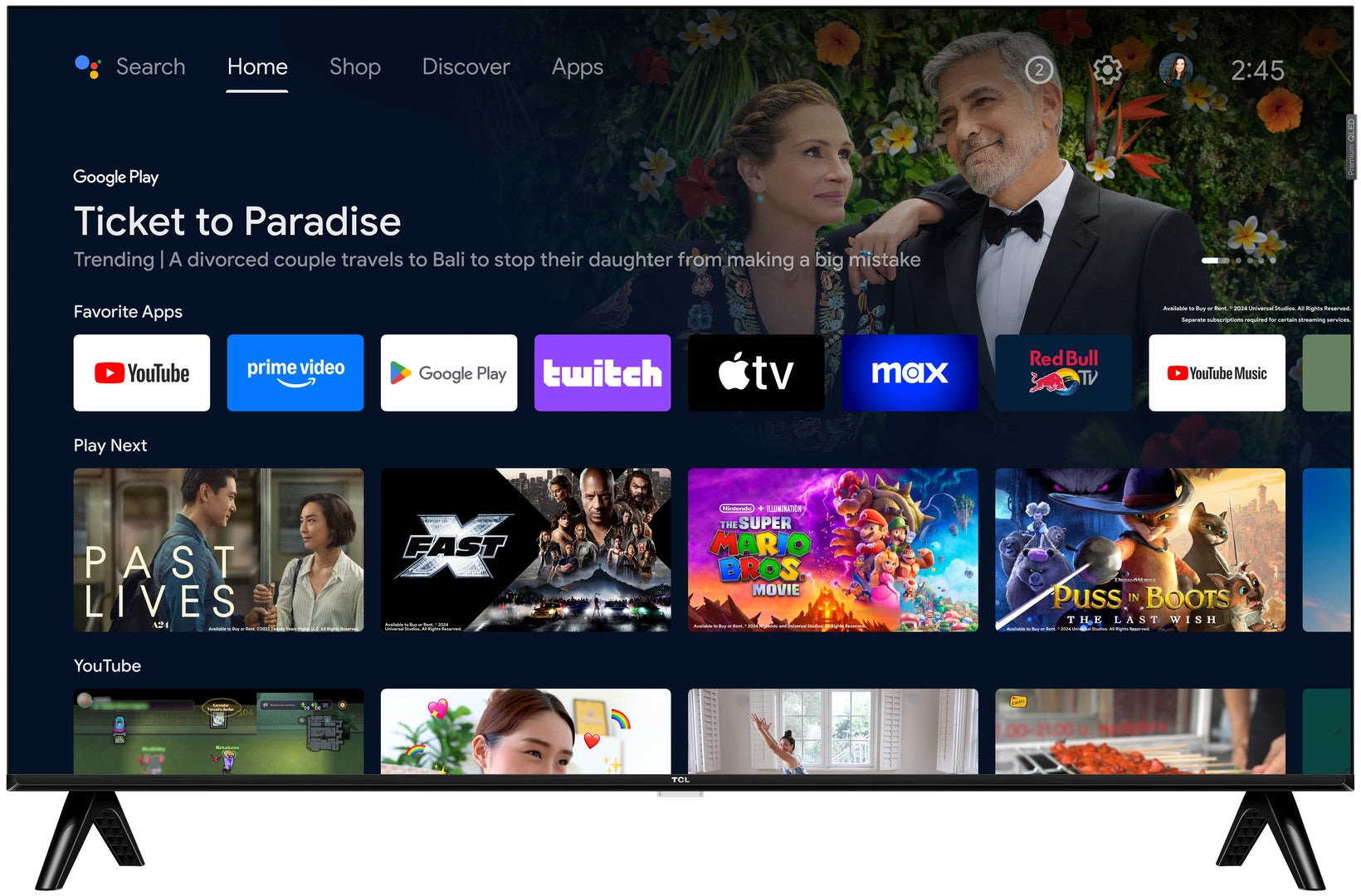 TCL 40S5K 40",FHD,QLED,LEDDirect,HDR,GoogleTV