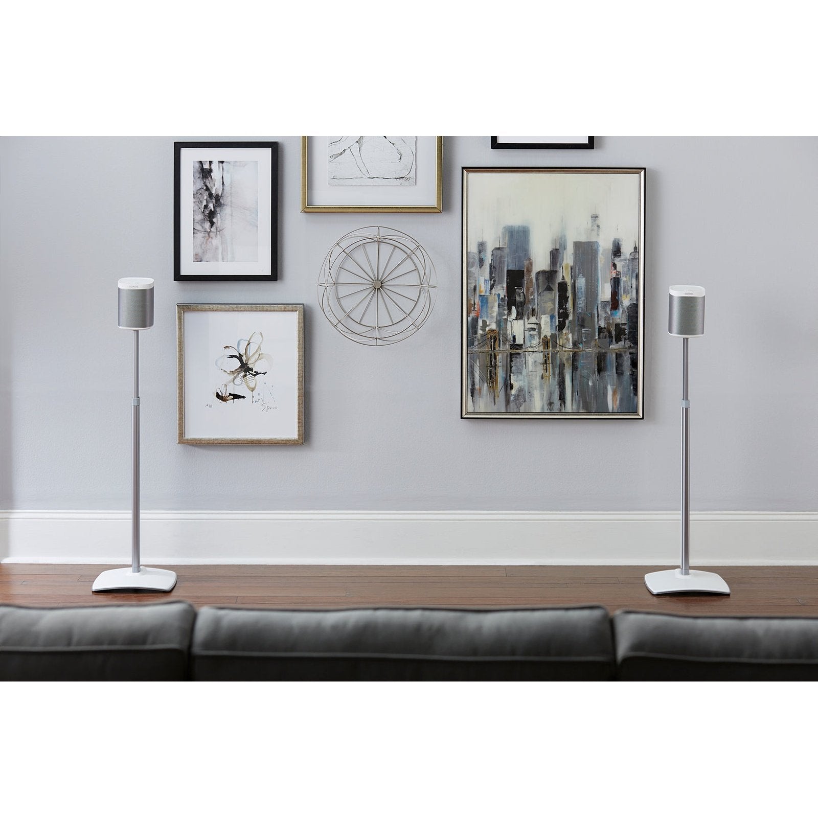 Sanus Ständer zu Sonos One, Play:1 & 3 Weiss, Höhenverstellbar