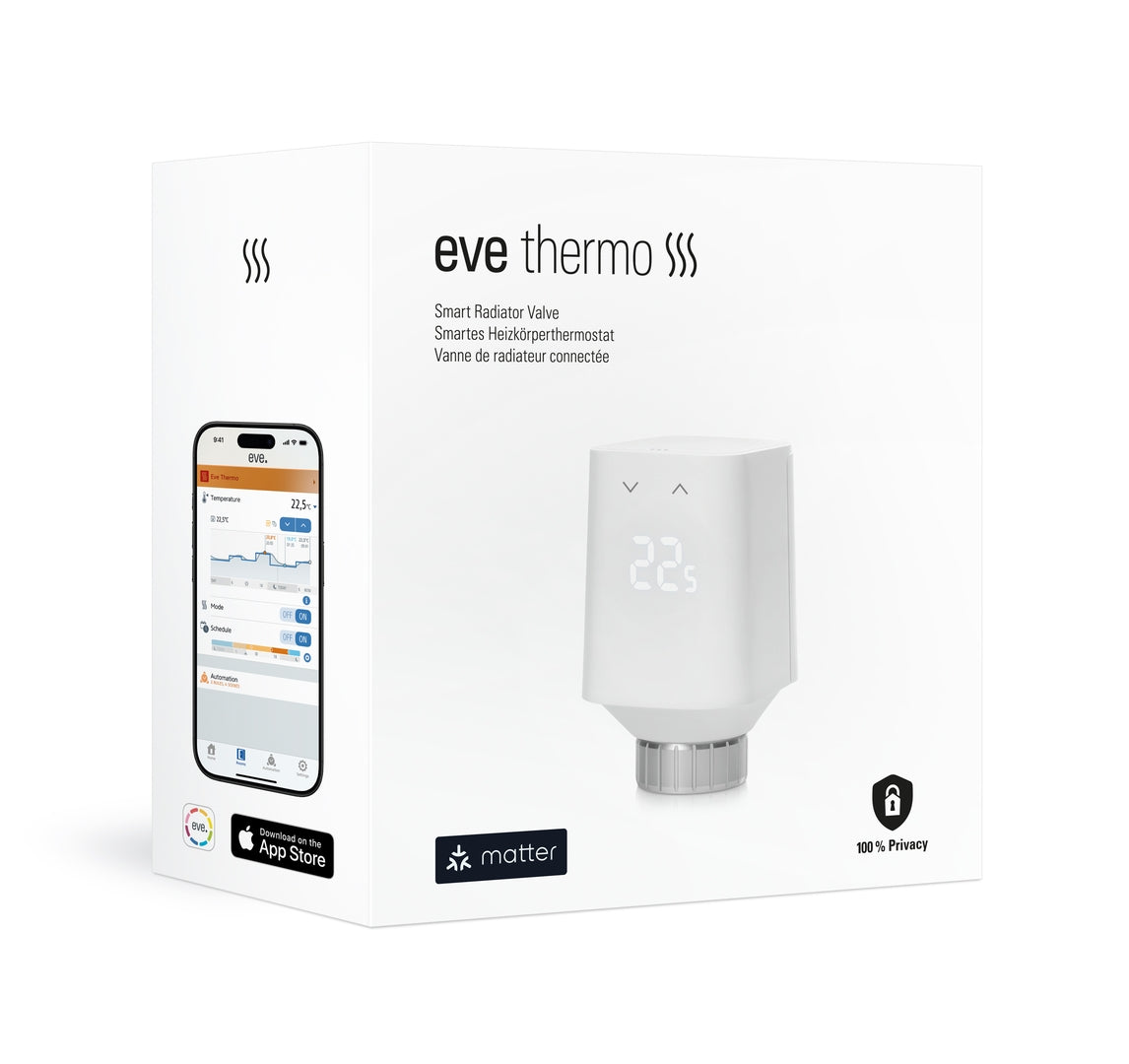 Eve Thermo (Matter, 5th Gen) 4er Pack Smartes Heizkörperthermostat