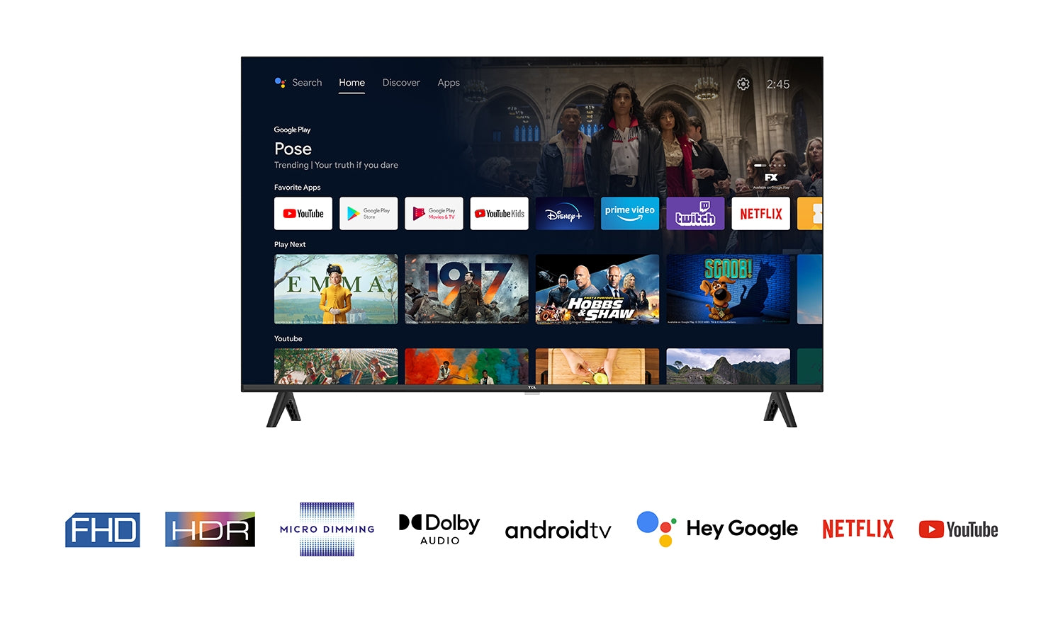 TCL 43S5400A 43", FHD, LED, AndroidTV