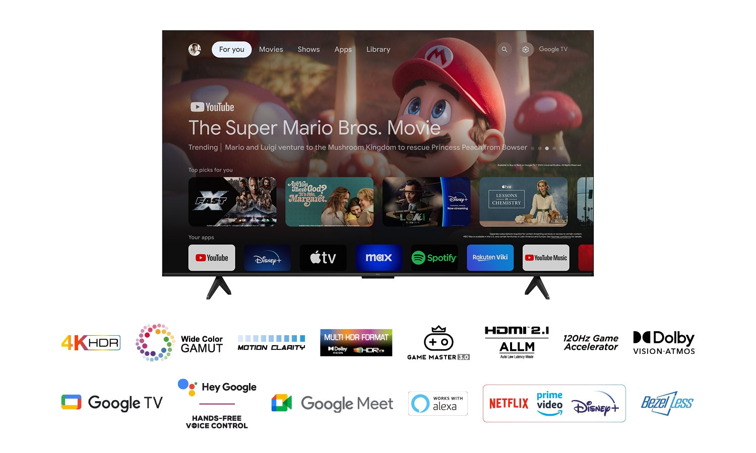 TCL 55P755 55" 4K UHD SmartTV,GoogleTV, WCG