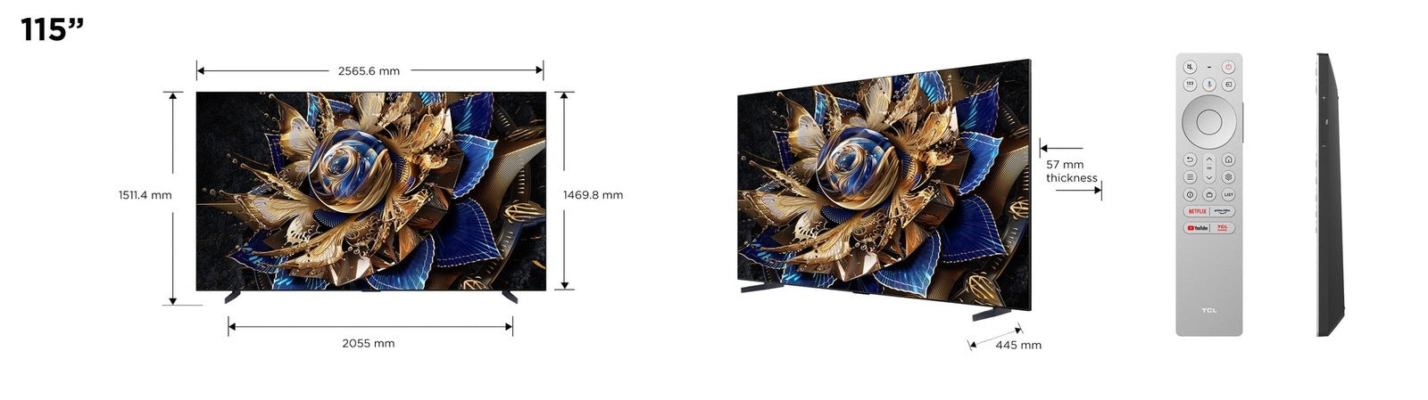 TCL 115X955 Max (115", Premium QD-Mini LED)