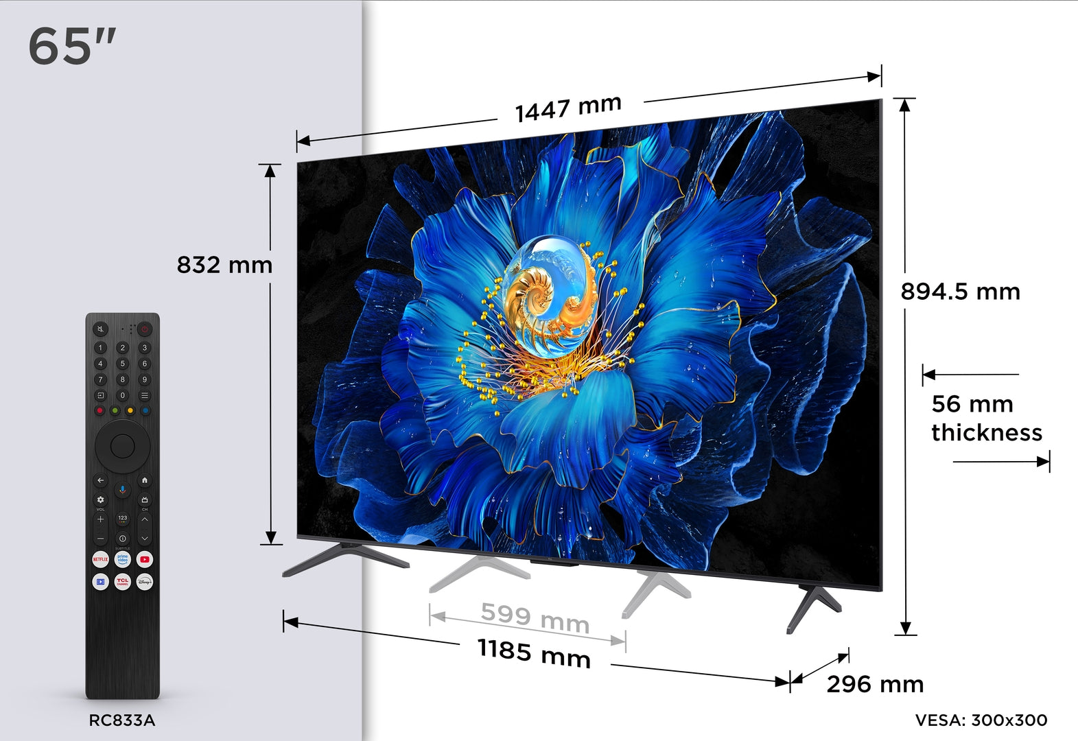TCL 65C6KS 65", 4K, MiniLED, 60Hz, GoogleTV