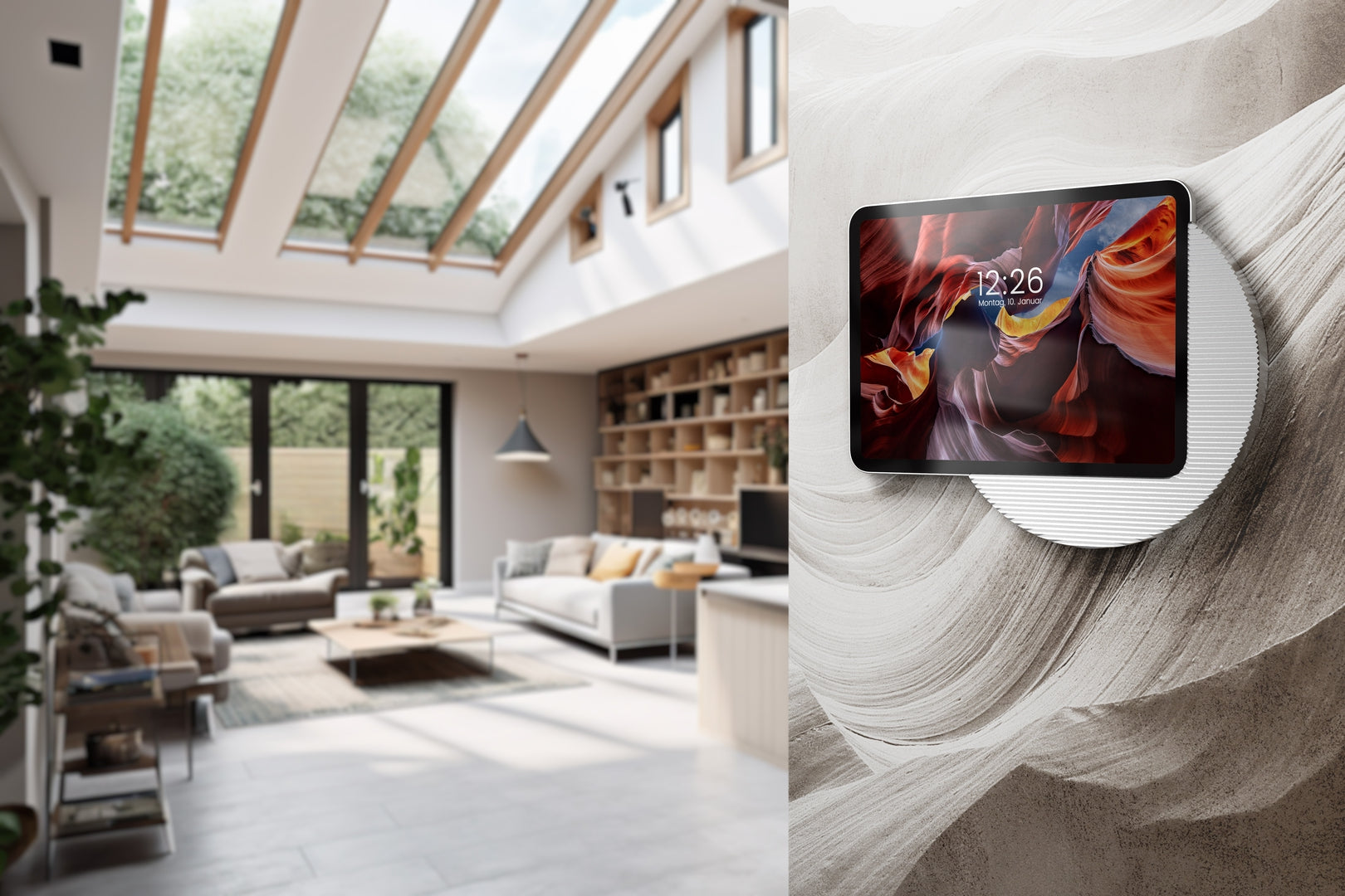 Displine Moonlight Wall Silber eloxiert USB-C