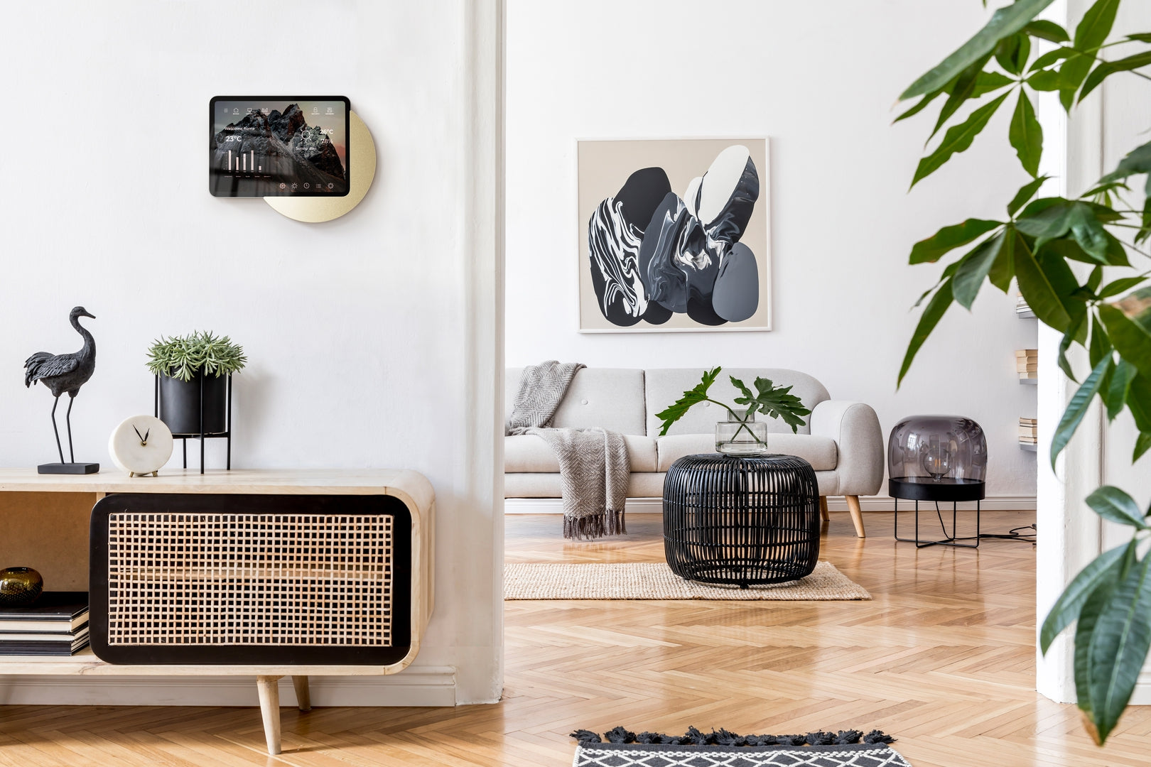 Displine Sunset Wall Schwarz eloxiert USB-C