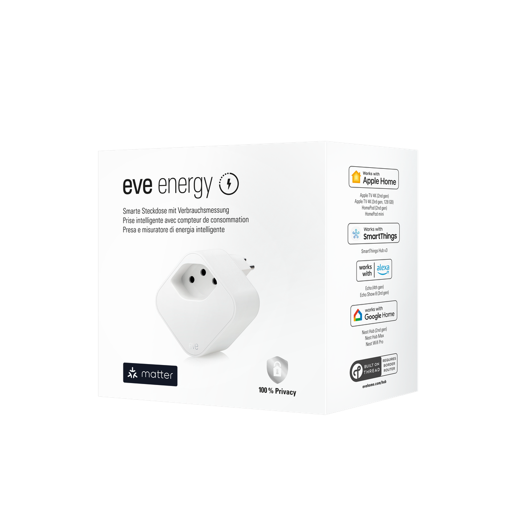 Eve Energy - CH (Matter) Smarte Steckdose mit Verbrauchsmessung (Demo-Artikel)