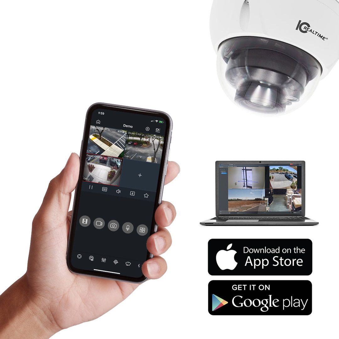 IC Realtime IPFX-D20V-IRW1 - IP Dome Camera