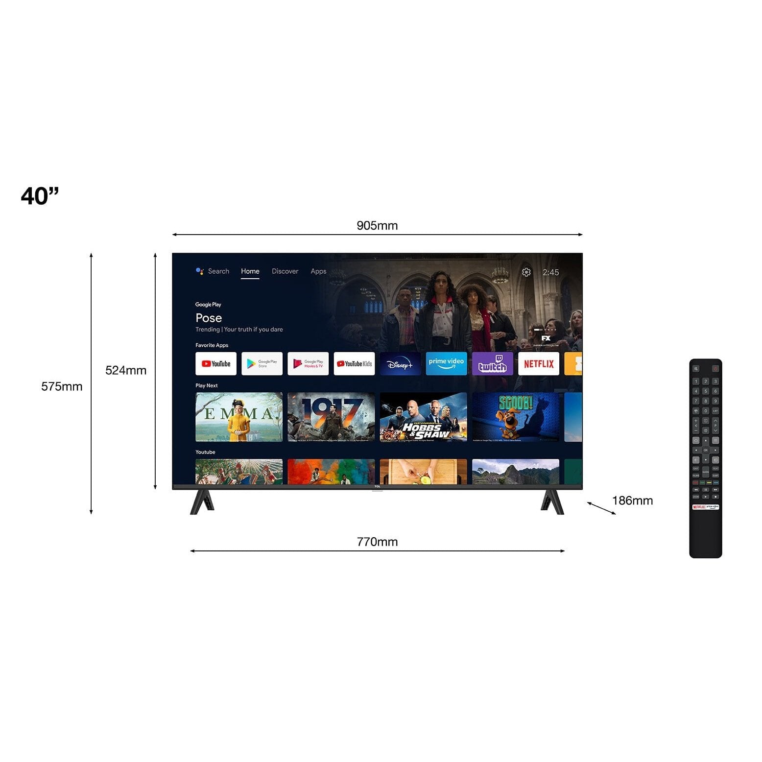 TCL 40S5400A 40", Full HD