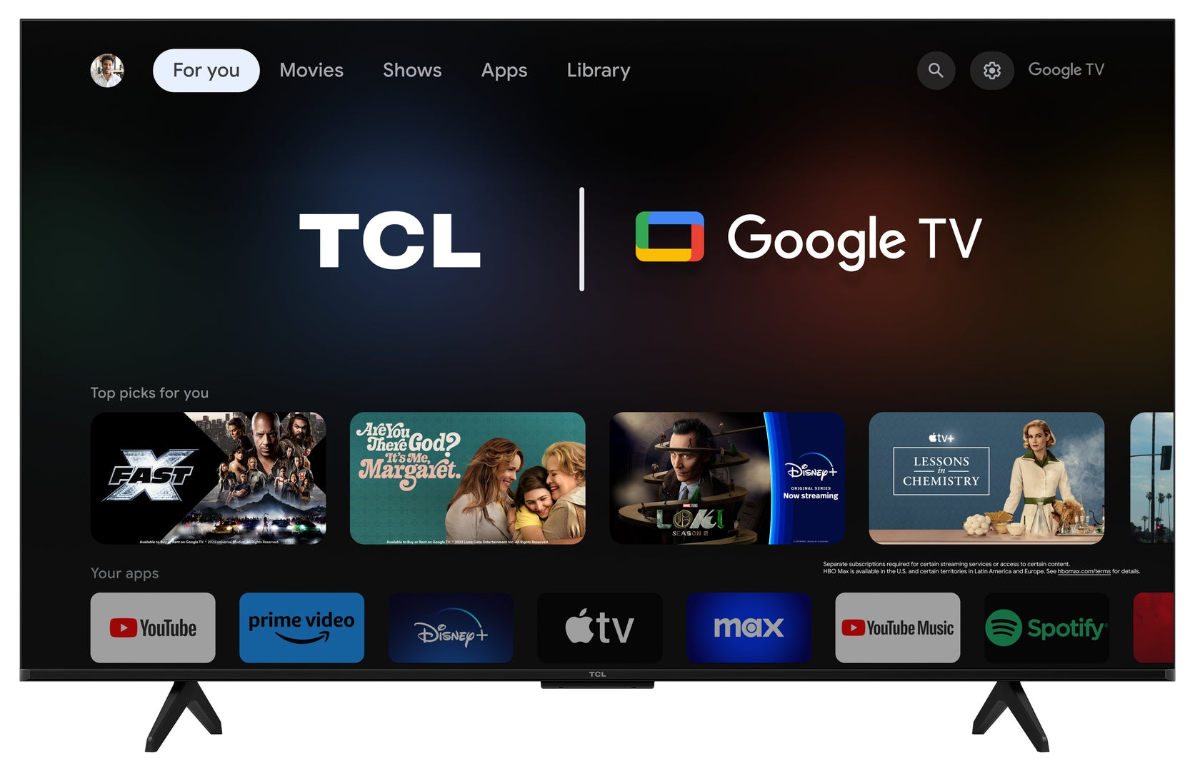 TCL 50P755 (50", 4K UHD)