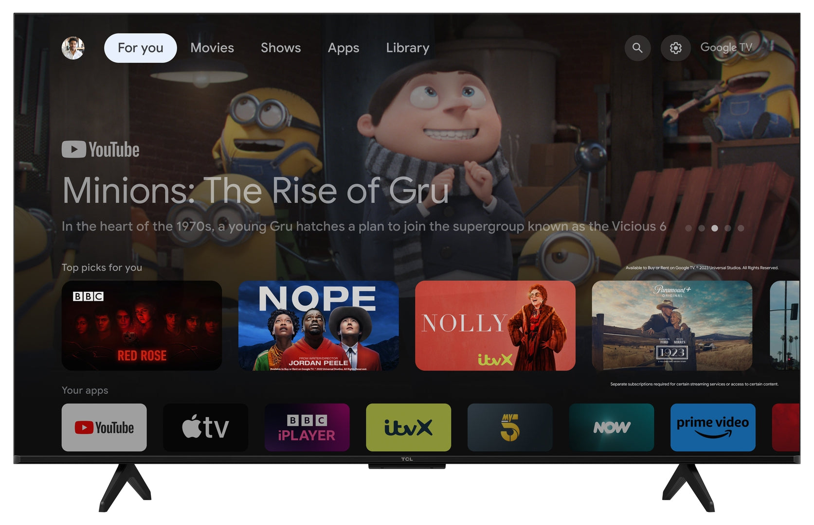 TCL 50P755 50" 4K UHD SmartTV,GoogleTV, WCG