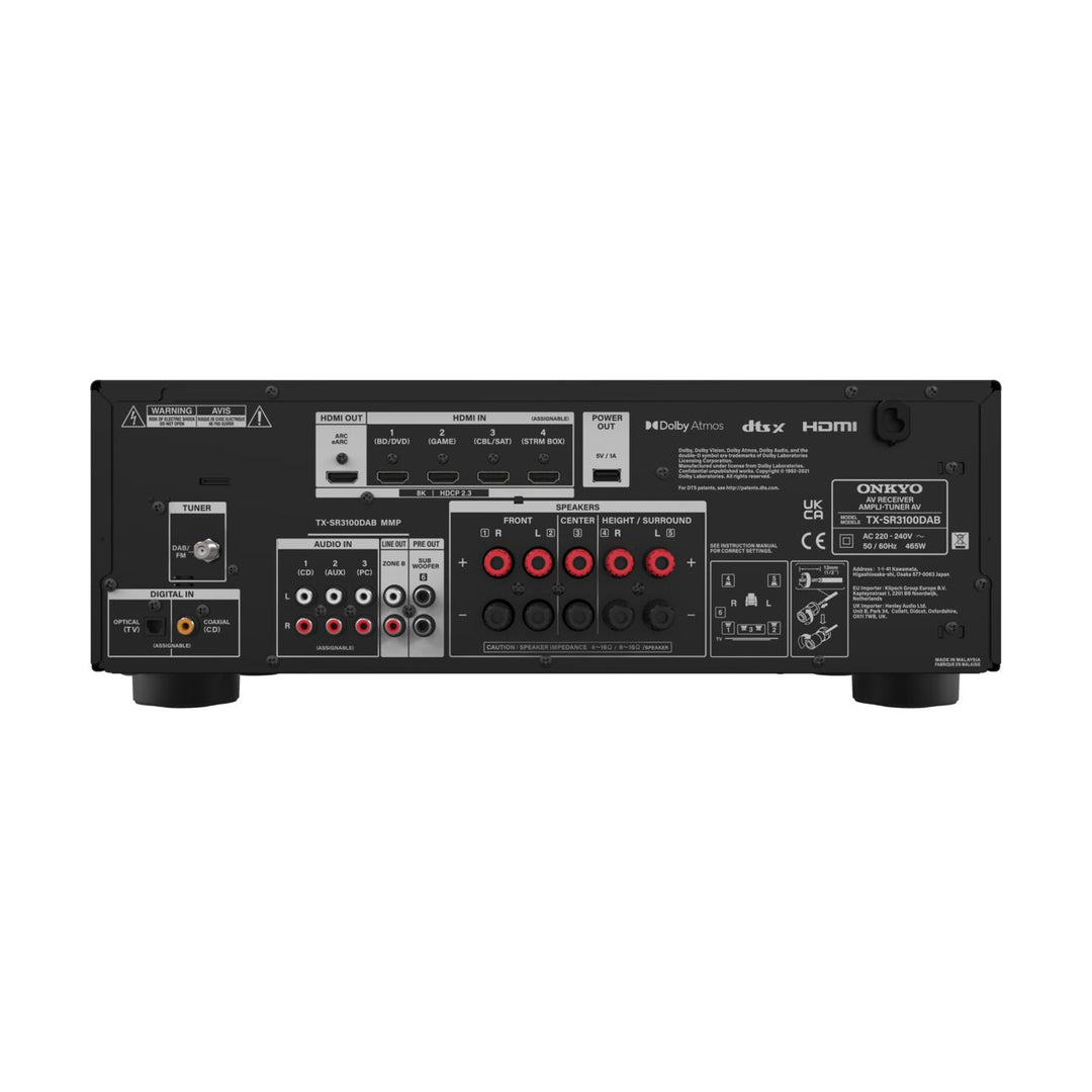 Onkyo TX-SR3100 DAB AV-Receiver (Schwarz)